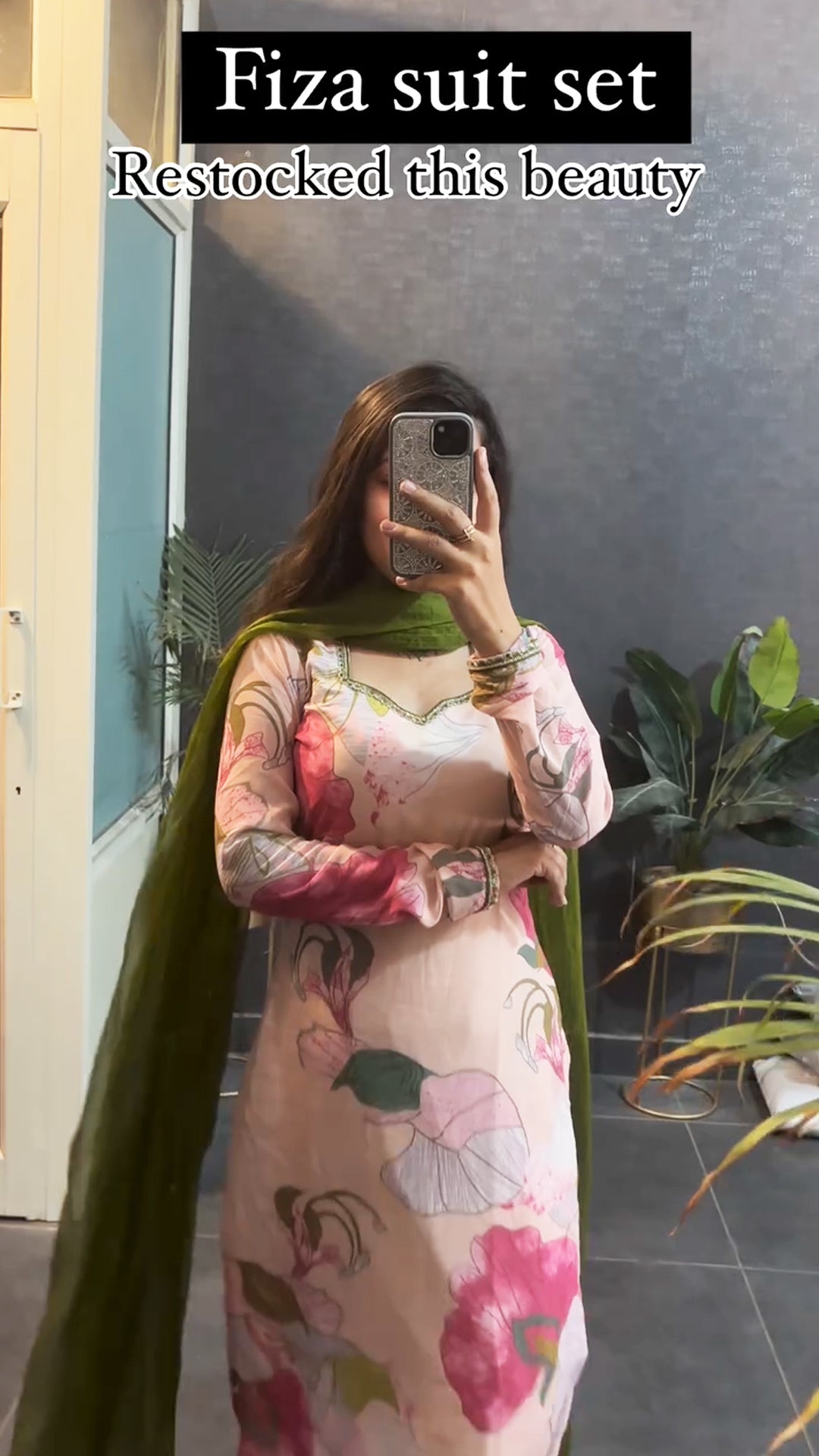 Fiza Straight Winter friendly Cotton Three Piece Suits Set