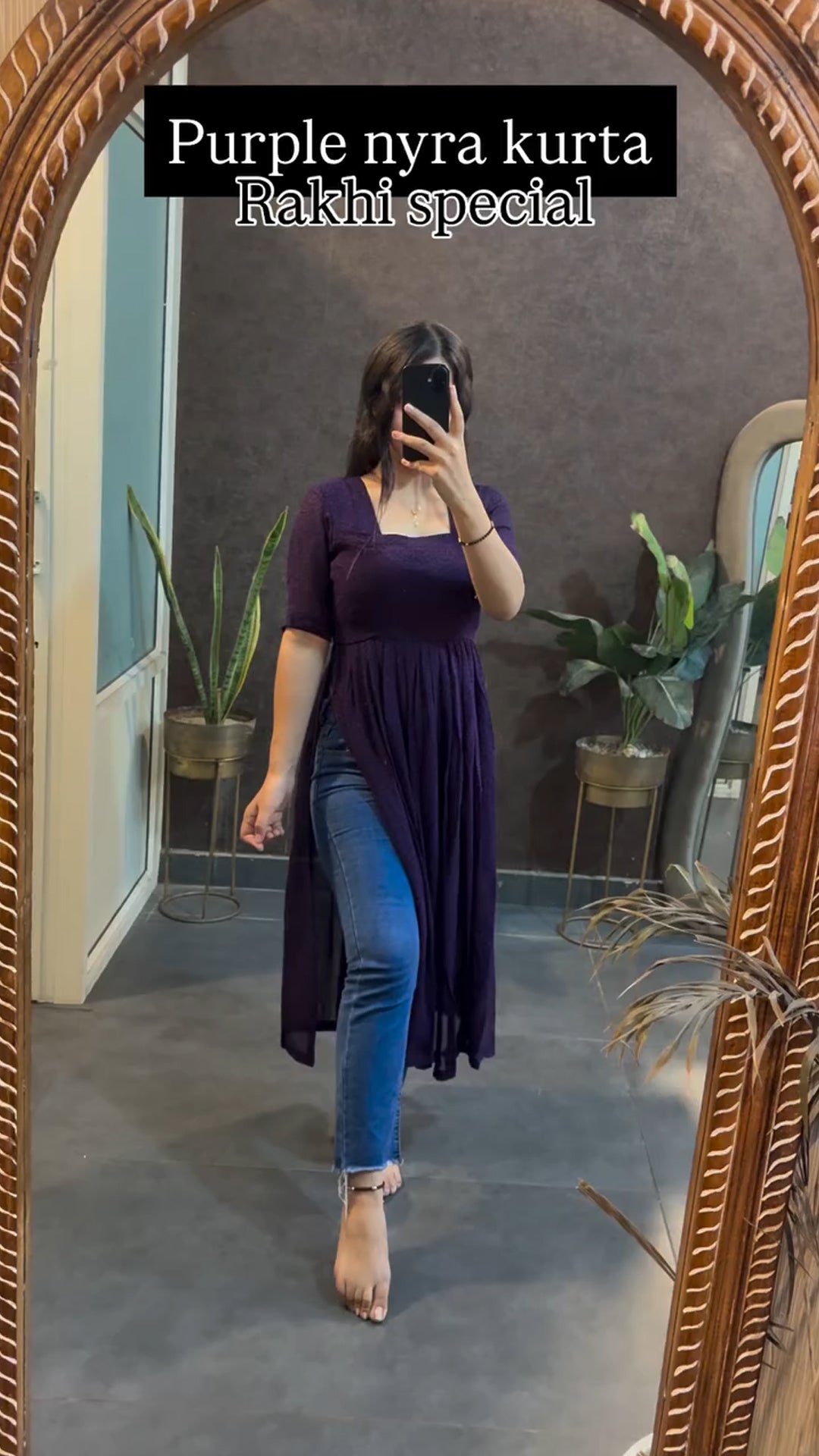 Trendy Purple Front-Slit Nyra Kurta Festive Must-Have