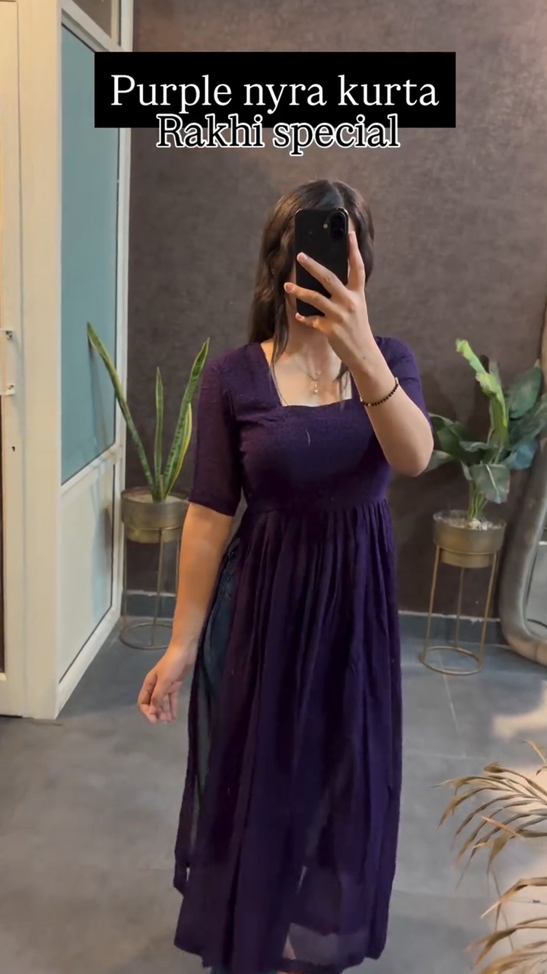 Trendy Purple Front-Slit Nyra Kurta Festive Must-Have