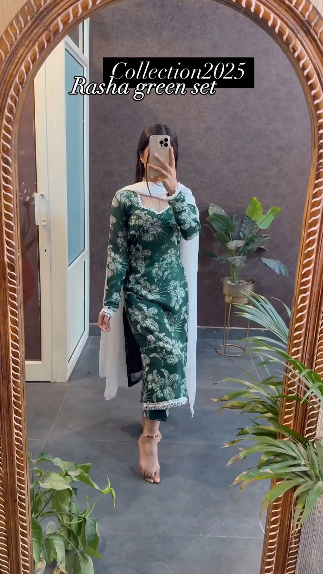Trendy Green Rasha Set summer friendly suits sets